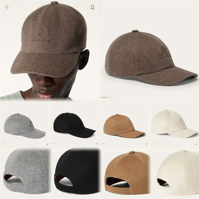 loro piana cashmere embroidered baseball cap